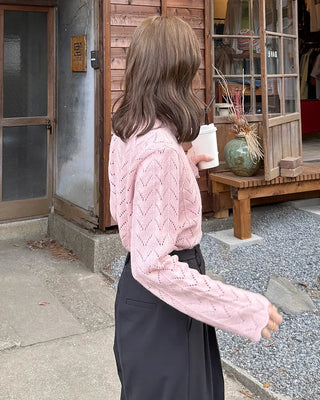 Wave openwork knit