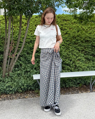 Perforated Cropped Short-Sleeve T-Shirt
