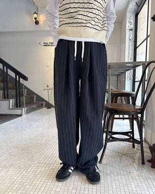 (Unisex) Striped Banding Pants