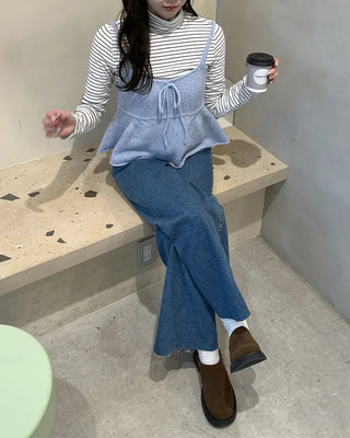 Patch pocket denim pants