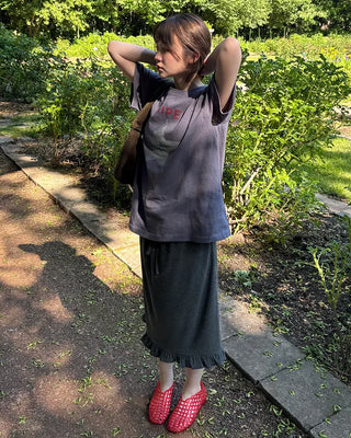 Vintage star print short-sleeved T-shirt