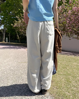 Belted Tuck Sweatpants