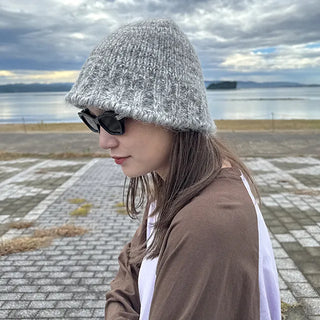 Melange Knit Bucket Hat