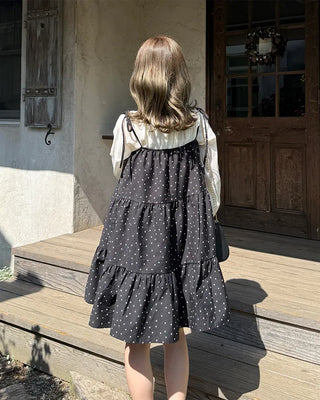 Polka Dot Can-Can String Mini Camisole Dress