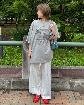 Checked gathered shoulder bag
