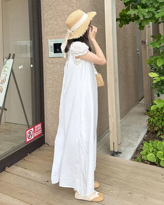 Back Twist Ribbon Long Dress