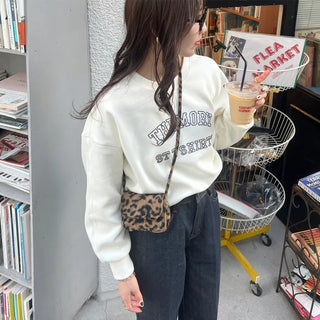 Leopard print mini crossbody bag