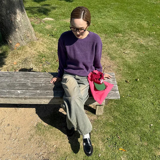 Wool round knit