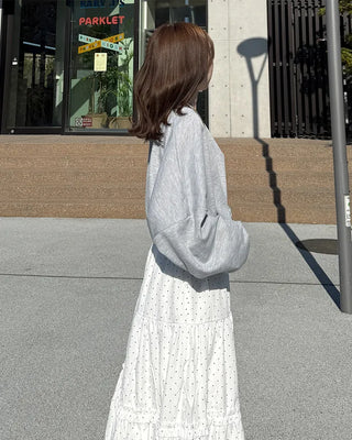 Lace Shoulder Point Sweatshirt