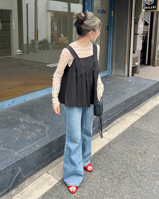Pintuck Sleeveless Blouse