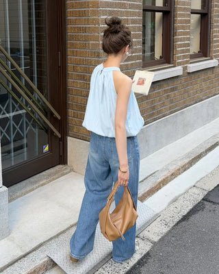 Tencel Wash Wide Denim Pants