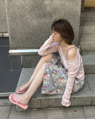 Flower pattern Bermuda shorts