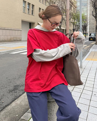 Layered Hooded Long T-Shirt
