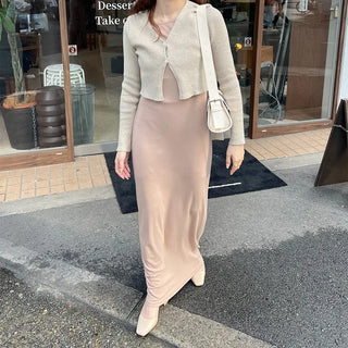 Basic slim long dress