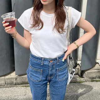 Round neck short-sleeve T-shirt