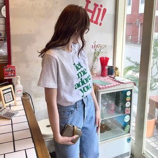 adore lettering T-shirt