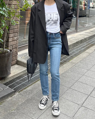 Slim-fit denim pants