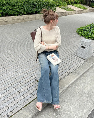 See-through oversized knit