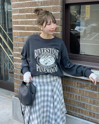 WOOD print sweatshirt