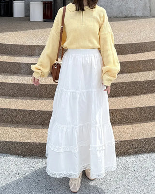 Loose-fit half-zip knit
