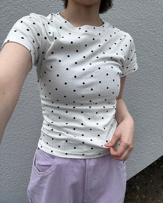 Polka Dot Short Sleeve T-Shirt