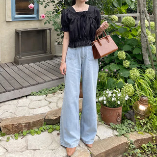 Ribbon frill blouse
