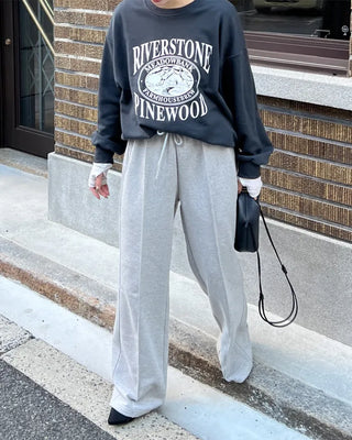 Pintuck Wide Sweatpants
