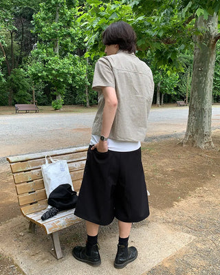 (Unisex) Back-strap Bermuda shorts