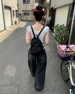 Polka Dot Ribbon Cap Sleeve T-Shirt
