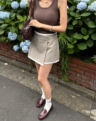 Round-toe simple loafers