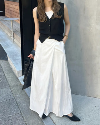 Wrap detail long skirt
