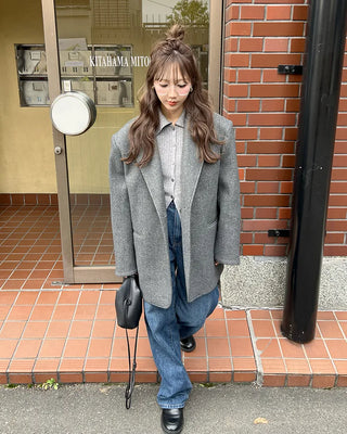 Oversized wool jacket