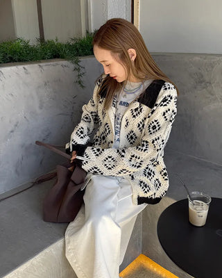 Vintage Jade Pattern Cardigan