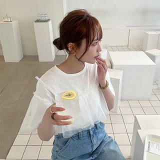 Organza Layered T-Shirt