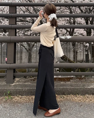 Layered strap wrap skirt