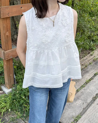 Flower Tiered Sleeveless Dress