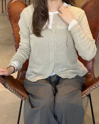 Simple bustier cardigan set