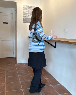 Pleated skirt and slacks set