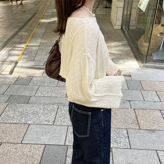 String Shirring Cropped Knit