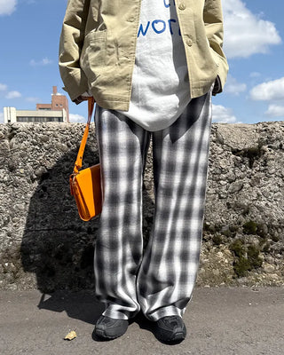 Checked Banding Pants