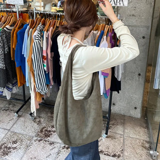 Simple suede bag