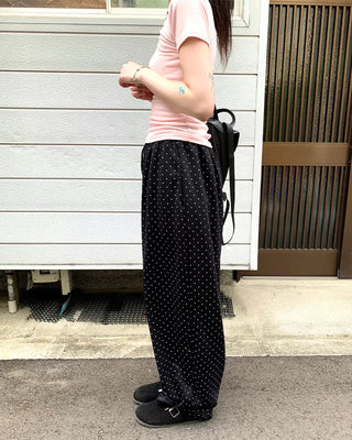 Waist String Dot Sweatpants