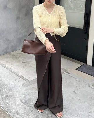 V-neck crop cardigan