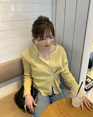 Two-way layered cardigan