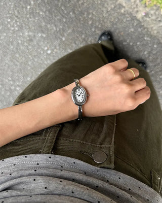 Oval Face Slim Hand Watch