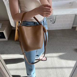 Leather square bag