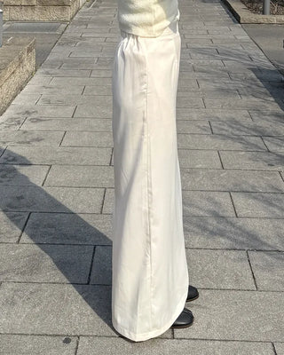 Satin long skirt
