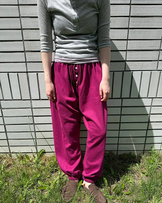 Button-point colorful summer sweatpants