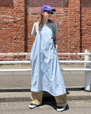 Side drawstring camisole long dress