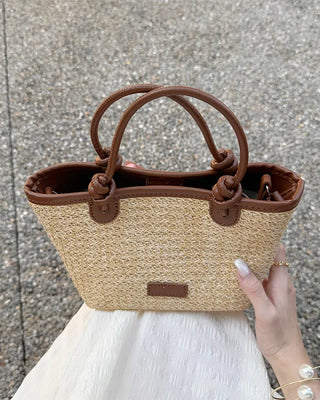 Rattan tote bag